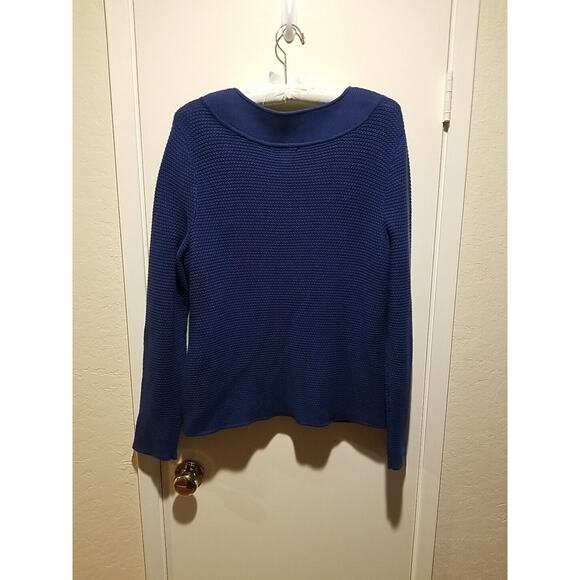 Charter Club Women's Size XL Blue Cardigan Cotton Blend Sweater Buttons‎ Pockets - Picture 3 of 10